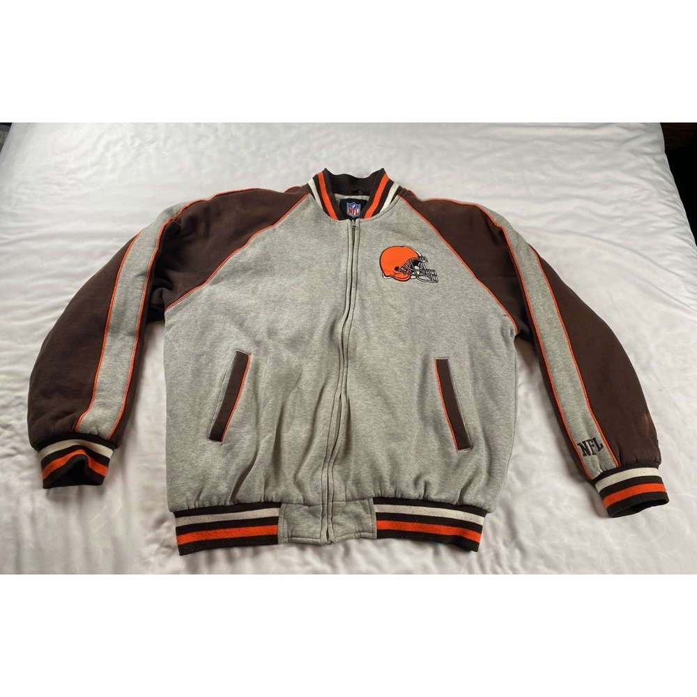 Cleveland Browns Sherpa Vintage NFL Game Day Logo Jacket Coat Size Large Rare